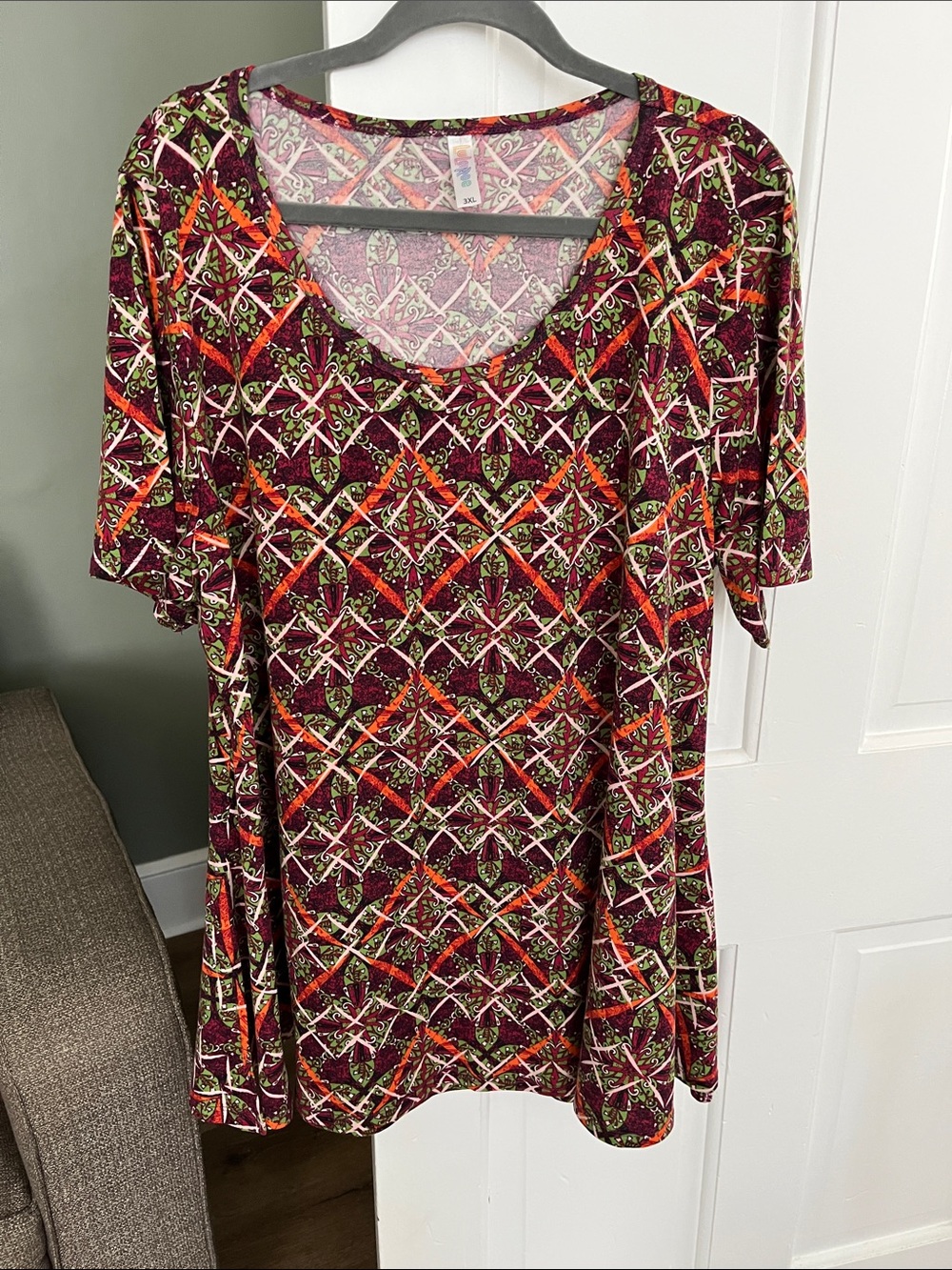 LuLaRoe 3XL Tunic Top Short Sleeves